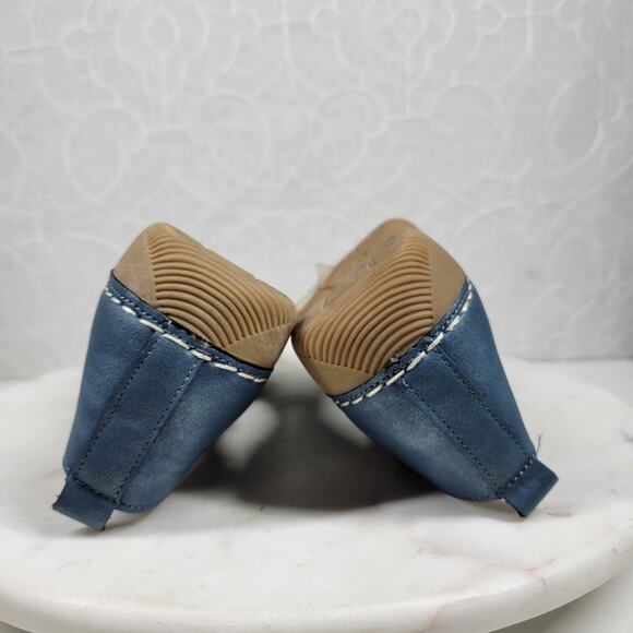 GC‎ Lira Leather Mary Janes Womens 7 Metallic Blue Closed Toe Shoes - Picture 10 of 16